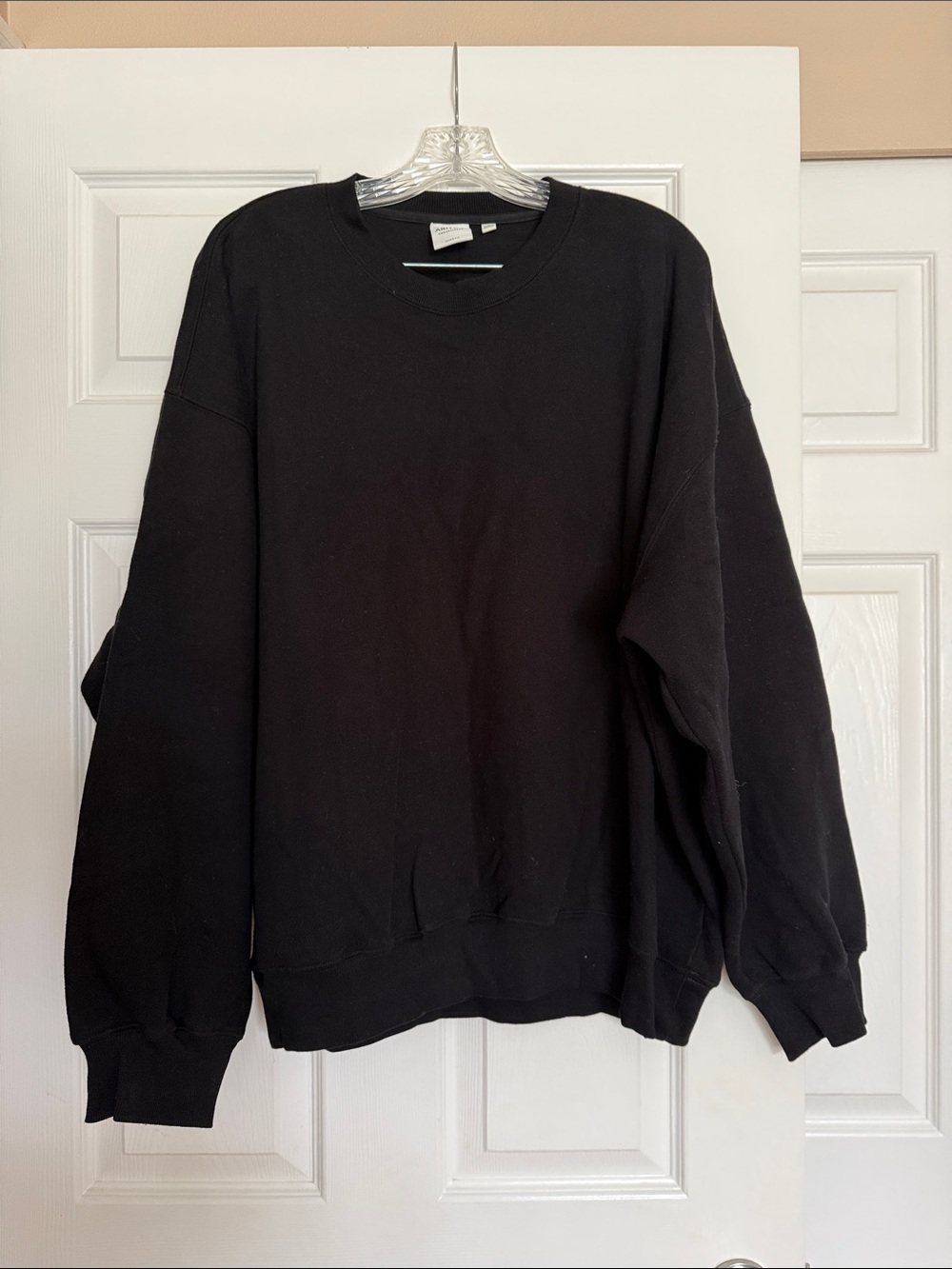 Aritzia Black New Cozy Sweatfleece Mega Crew Sweatshirt L